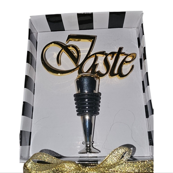 Thirstystone - NEW Gold and Silver Tone 'Taste' Bottle /Wine Stoppers. Lot of 2. - Picture 3 of 6